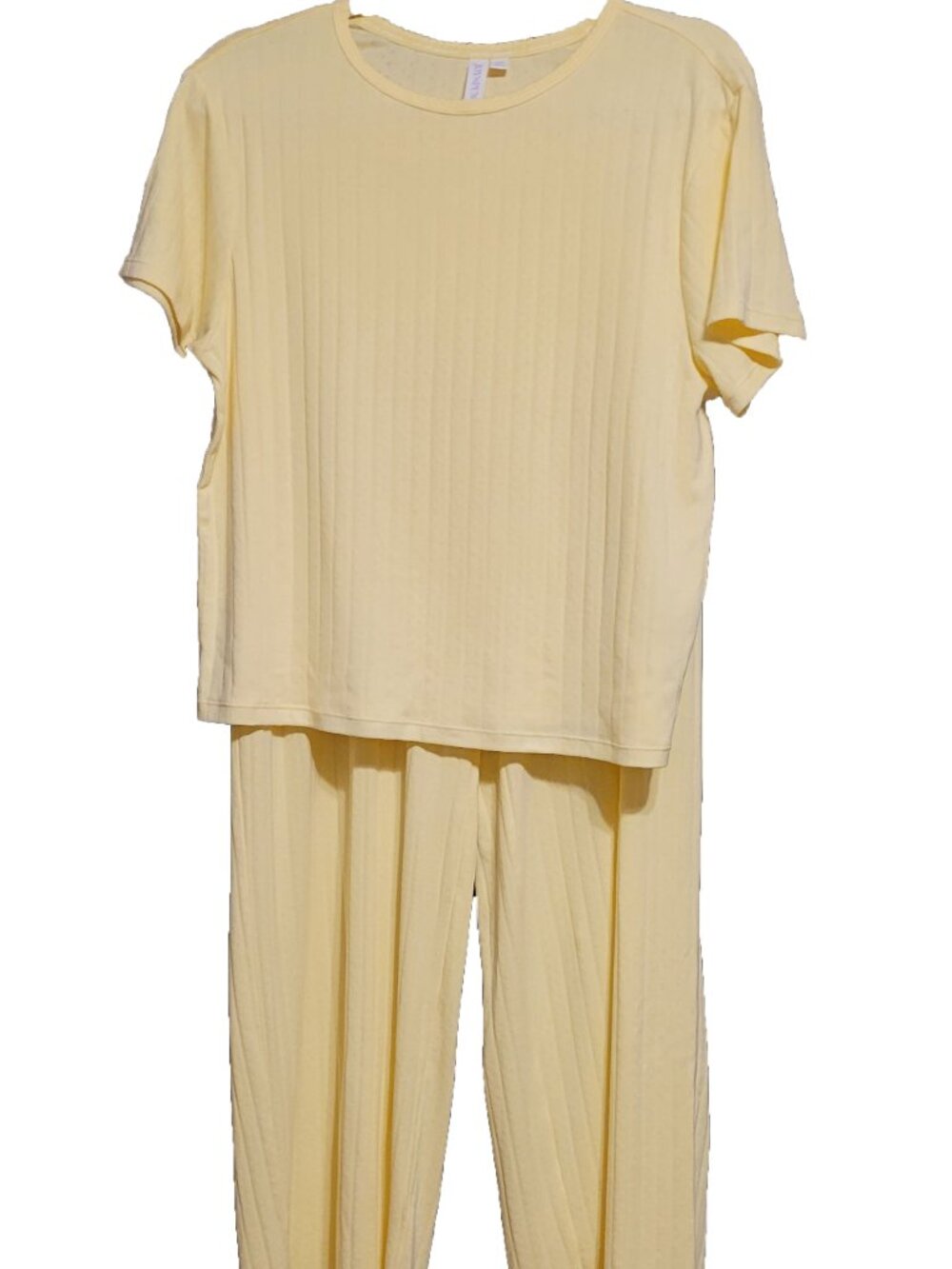 NWT Joyspun 2 piece yellow pajama set Size L